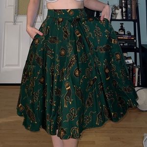 Pinup girl serpent skirt